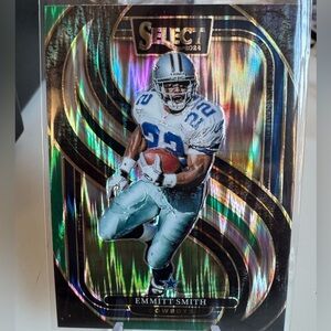 2024 Emmitt Smith Green and Black Shock Panini Select Prizm Mint condition